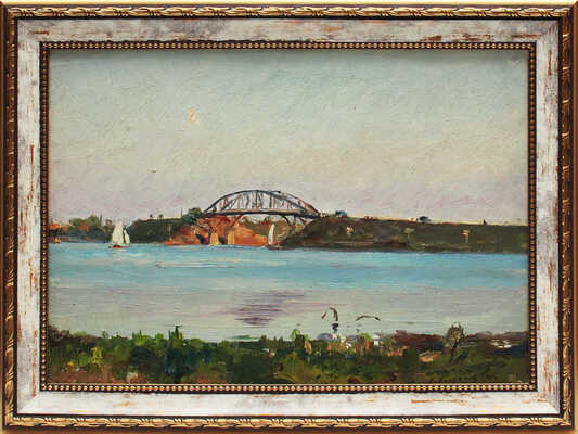 Богданов Михаил Александрович. Пейзаж с мостом 